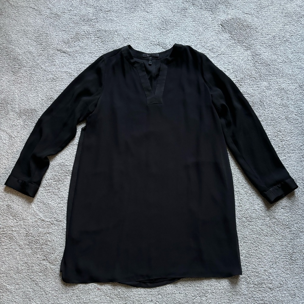 BCBG Max Azria black tunic overlay dress, size large. Excellent condition